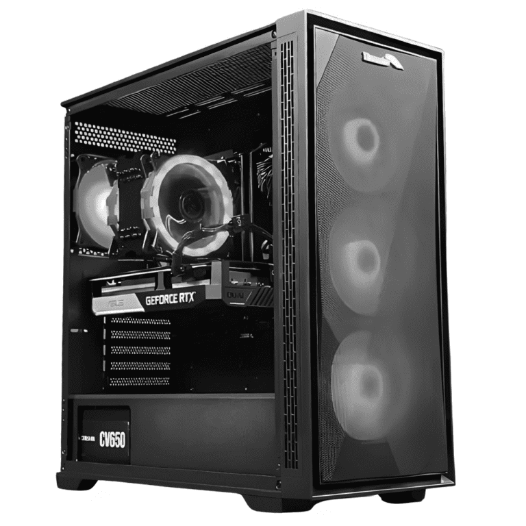 Thunder Tizona (With x4 ARGB Fans) Thunder Tizona (With x4 ARGB Fans) Thunder Tizona (With x4 ARGB Fans) Thunder Tizona (With x4 ARGB Fans) Mid-Tower ATX Gaming Case – Black